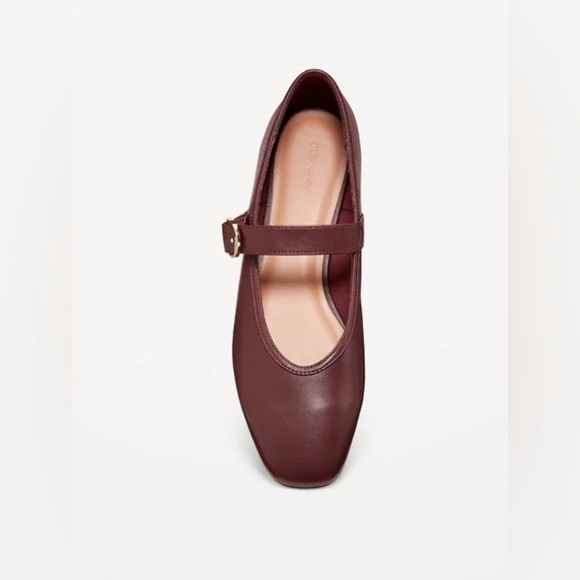 Old Navy Shoes - New! Burgundy Clove Maroon Mary Jane Square Toe Ballet Flats Size 7 Old Navy